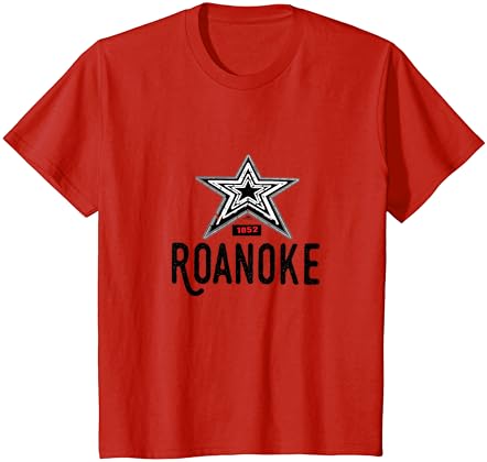 T-shirt vintage de Roanoke Virginia com estrela da montanha