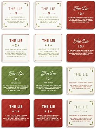 Demdaco Christmas Truth & Lies Limes 3,5 polegadas de papelada de festa de festas conjunto de 12