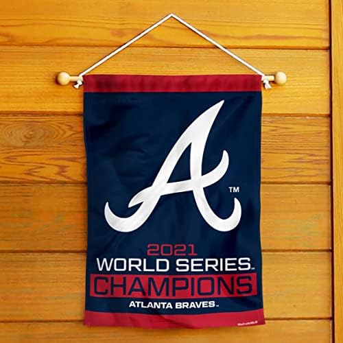 Atlanta Braves 2021 Campeões da World Series Flag do jardim de dupla face