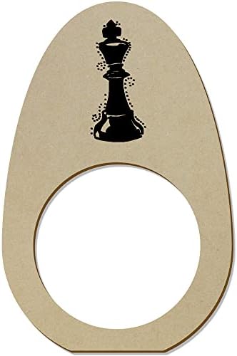 Azeeda 5 x 'King Chess Piece' Ringos/suportes de guardanapo de madeira