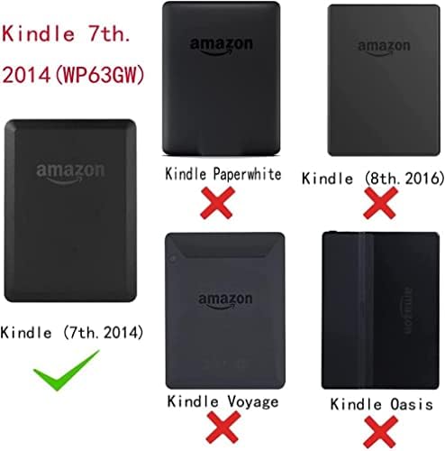 Felizmente, case de voyage do Kindle - capa de capa de impressão inteligente Caixa de couro protetora, e -books Proteção