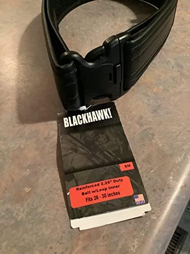 Cinturão de dever de Blackhawk preto reforçado com loop, 26 -30 2.25 , pendurar tag