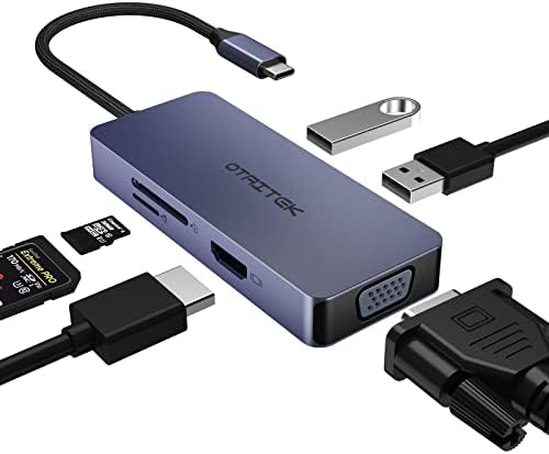USB C Hub, Adaptador USB C para HDMI MacBook, Otaitek 6 em 1 Adaptador Tipo C com 4K HDMI, portas USB 3.0 USB-A para MacBook Air, iPad