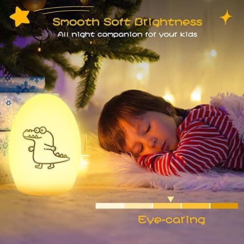 Luzes noturnas para o quarto das crianças, lâmpada de ovo de silicone leve à noite