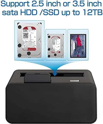 SDFGH USB 3.0 para SATA Botão Pop-Up Docking Drive Drive, 2,5,5 polegadas HDD SSD SSD UASP SUPORTE 10TB