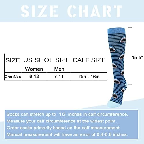 Junely meias de compressão para mulheres 20-30 mmhg meias altas para a circulação de apoio enfermeira gravidez esportes voo de viagem