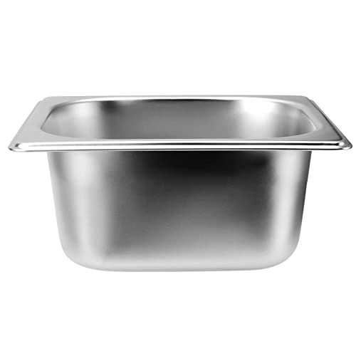 PAN SOUJAP SAPEL PAN 1/6 Tamanho x 2,5 polegadas de profundidade, 8 pacote de aço inoxidável Anti-Jamming Food Pan, panela