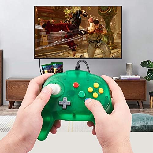 2 pacote n64 controlador, modeslab wired gamepad joystick substituindo controladores compatíveis com n64 upgrade