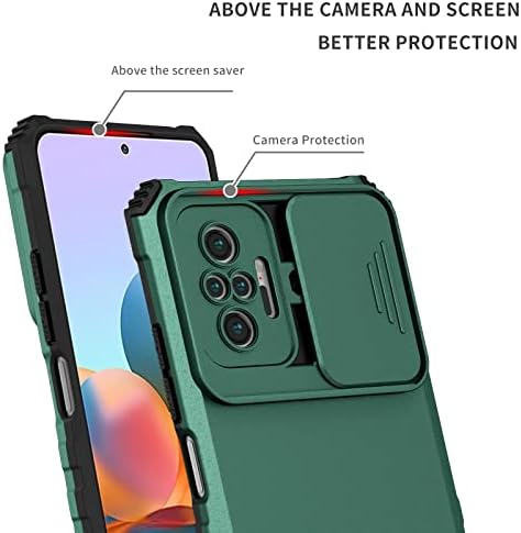 Capa de capa de telefone Silicone Kickstand Case compatível compatível com Redmi Note 9/10x, [3 Ways]