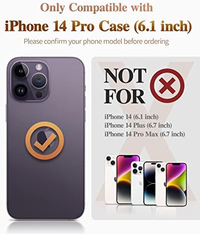 Caixa GViewin Compatível com o iPhone 14 Pro 6,1 polegadas, [10 pés de grau militar testado] Marble casos estilosos protetores de choque
