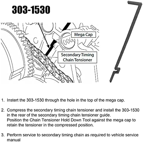 BESTONG CAMBOLET Holding Tool Timing Alignment Tolder Tool Compatível com Ford Lincoln Mercury 3.5L 3.7L 4V Substitua 303-1248 303-1530 OTC 6682 com ferramenta de tensão