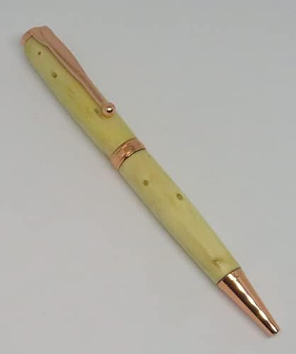 OM - Keen artesanal artesanal de hibiscus root cobre conforto twist caneta