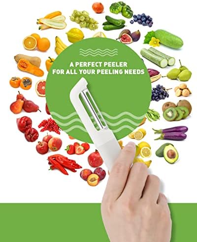 Peeler reto para cozinha - Bezox Minimalist Design descascador de frutas e corer, Durável e ergonômico Smooth Glide Giration Swiveladores