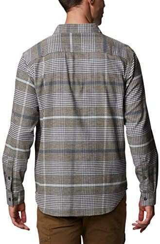 Camisa de manga comprida de flanela de flanela de columbia de columbia