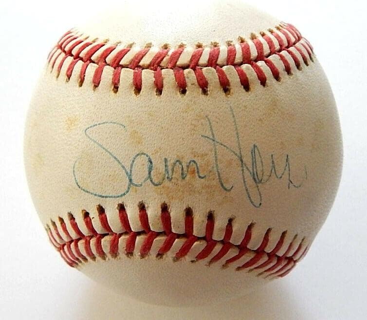 Sam Horn assinou Rawlings Official Al Baseball Autograf