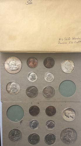 1956 PDS Silver US Mint Set vem na embalagem de hortelã dos EUA original não circulada