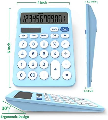 Calculadora de mesa, Guyucom Dual Power Calculators com tela LCD de 12 dígitos