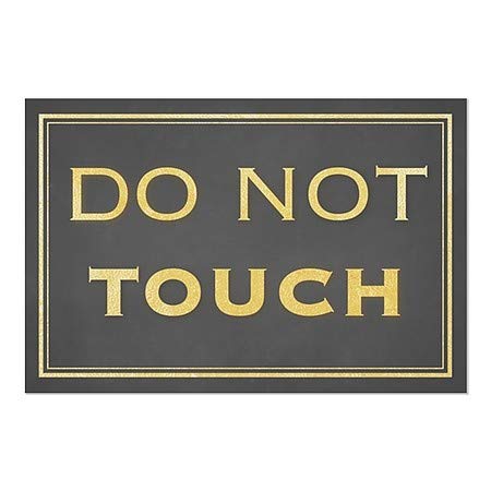 CGSignLab | Janela Não toque -touch -clássica Janela se agarra | 18 x12