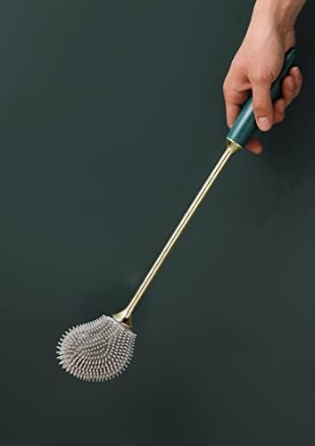 Escova de vaso sanitário de golfe, escova de limpeza profunda com escova de limpeza de alça longa não deslizante para limpeza