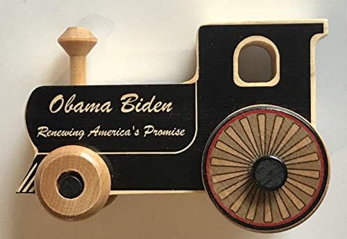 BARACK Obama Wood Train 2009 comemorativo presidencial raro Joe Biden