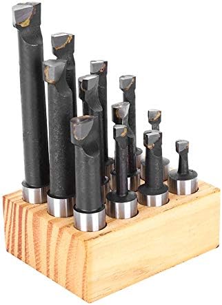 12pcs Conjunto de barras de perfuração, cortador de 12pcs F1 Ferramentas de moagem CNC de 5/8 polegadas Conjunto de