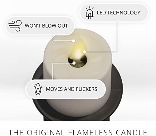 Luminara sem chamas de vela sem chamas - A tecnologia de efeito real de fluxo real patenteado imita a vela real - conecta -se à