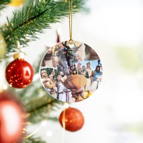 Ornamentos de árvore de Natal Monty Circle Python Decor e X-Mas The Home Santo Acrílico Colagem de Graal para ornamentos