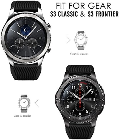 Banda Moko Compatível com Samsung Galaxy Watch 3 45mm/Gear S3 Frontier/Classic/Galaxy Watch 46mm/Huawei Relógio GT2 Pro/Gt 46mm/GT2 46mm/TicWatch Pro 3, Silicone Fit Fit 22mm Band, Banda de 22mm