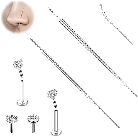 Bodyace G23 Titanium Piercing diminui o pino de inserção, 16g 18g de piercing sem rosca, kit de alongamento de piercing