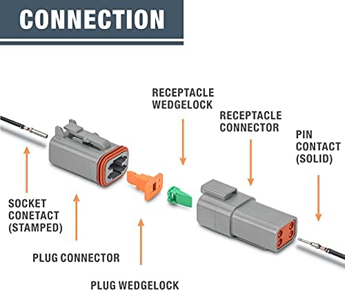 Ferramenta de crimpagem de contato carimbada Deutsch e pacote de kit de conector Deutsch