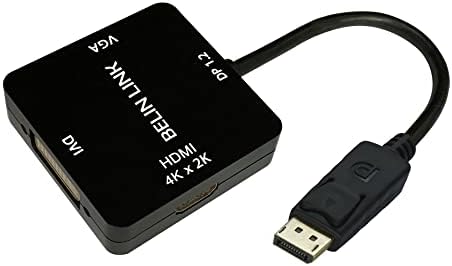 DP para HDMI VGA DVI Adaptador DisplayPort para HDMI 4K Adaptador 3 em 1 Porta de exibição para HDMI VGA DVI Converter macho
