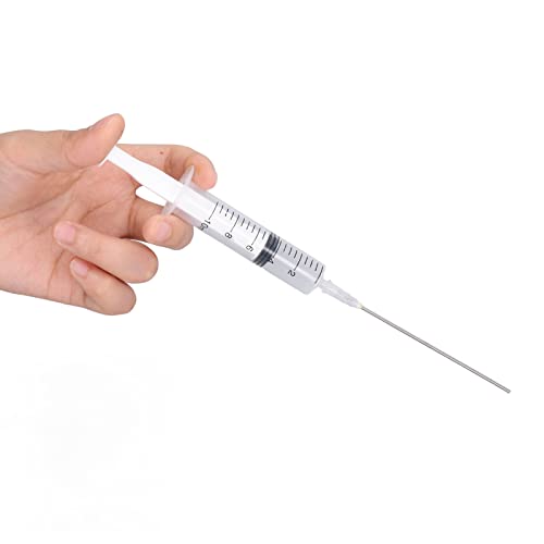 5 PCs 10ml seringas plásticas, medindo a seringa com agulha longa ótima para laboratórios científicos, medindo e reabastecimento