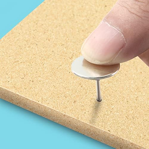 Cionyce 100pcs estofamento de cabeça plana Tacks, unhas de estofamento liso de 7/16 Pinos de polegar decorativos para