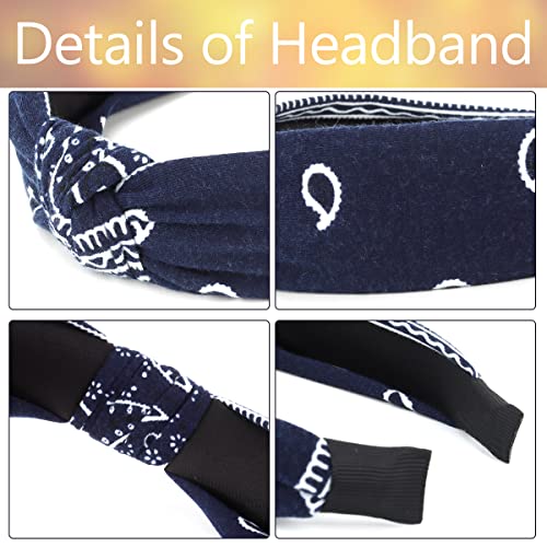 Tobatoba 10pcs bandana bandana para mulheres, faixa de cabeça atada para mulheres bandanas de cabelo Paisley para mulheres bandas