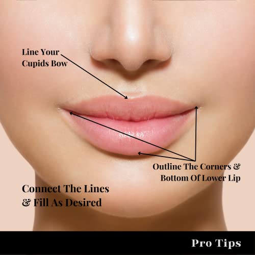 Private Society Cosmetics Luxury Beauty Products - Lip Service Lápis de precisão retrátil - Fórmula infundida com primer de platina