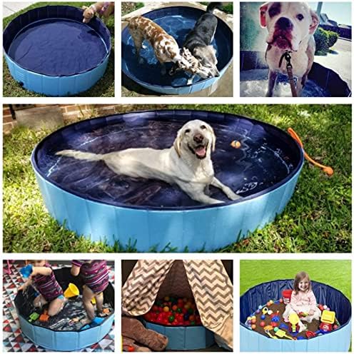 Jasonwell piscina dobrável piscina de cachorro dobrável piscina de cães de plástico duro portátil piscina infantil piscina piscina de estimação piscina de cachorro banheira de banheira para filhote de cachorro pequeno cães grandes gatos e crianças 79