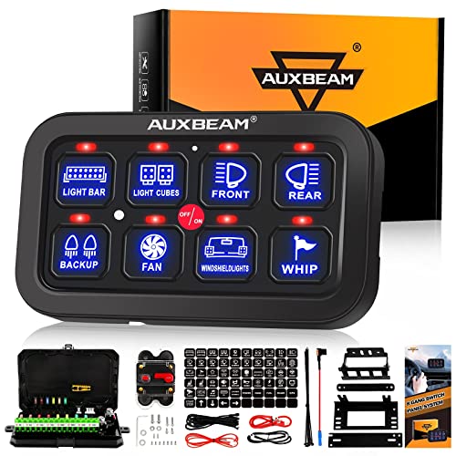 Auxbeam 8 Gangue LED Switch Painel com alteração de cor RGBW Barra de luz LED de 52 polegadas