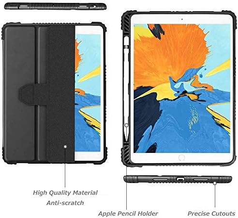Tablet PC Case para iPad Pro 10,5 TPU + PC Absorção magnética montada na pele Três dobras placa plana Anti queda de capa protetora