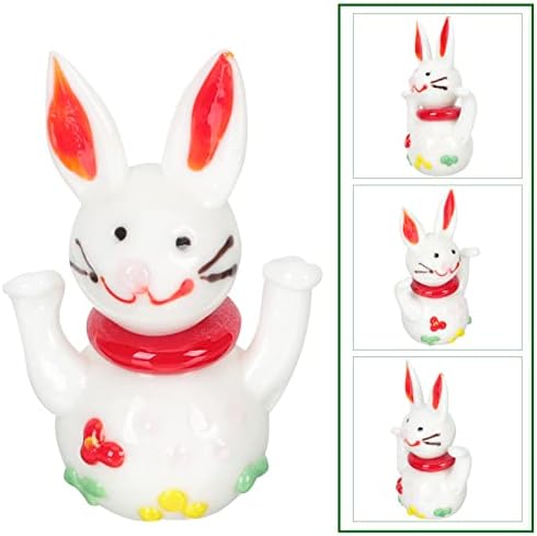 Ano de coelho da Páscoa de Ano de Páscoa de vidro Ano da estátua de coelho da Páscoa do ornamento de coelho Cristal Animal