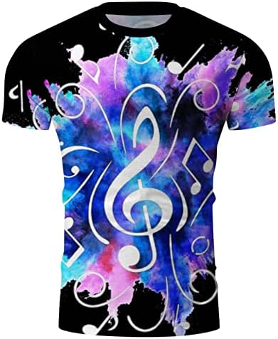 Camisas de treino de bifuton para homens, camisas masculinas Casual Manga curta Tshirts Slim Fit Tie Dye Crewneck Tops