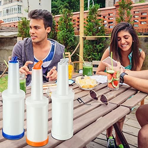 Barra de embalagem de 24 manchas despejar suco colorido derramando recipientes de garrafa de 34 oz de suco de plástico