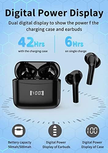 Botões de orelha sem fio Bluetooth 5.3 Earbuds Invencionados Ruído Cancelamento 2023 Novos fones de ouvido sem fio LED Power Display