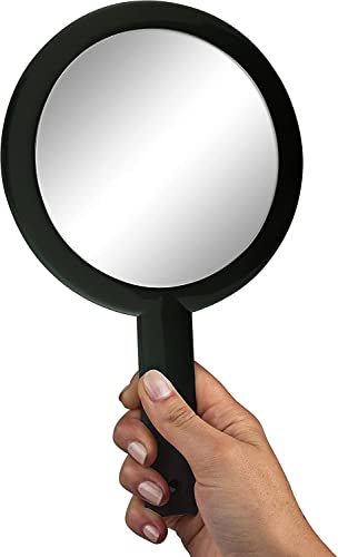 Mirrorvana fofo espelho de mão dupla lados com alça - modelo de barbeiro em preto