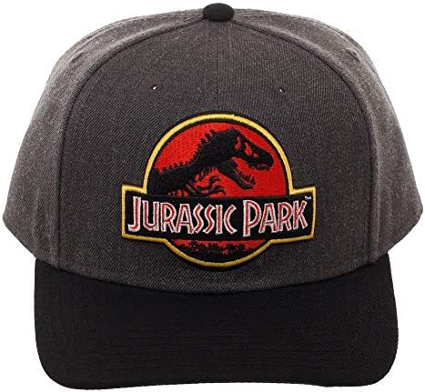 Jurassic Park Hat Logo Classic Curved Snapback Bap cinza