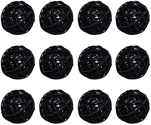 Conjunto de Worldoor de 12pcs de vime Rattan Balls Tabel Wedding Party Decoração de Natal