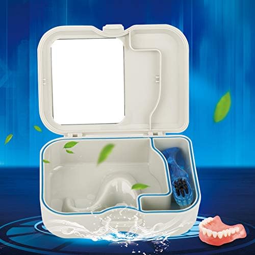 Caixa de armazenamento de prótese Fafeicy 1PC, caixa com espelho e aparelho dental limpo, ferramentas e acessórios manuais