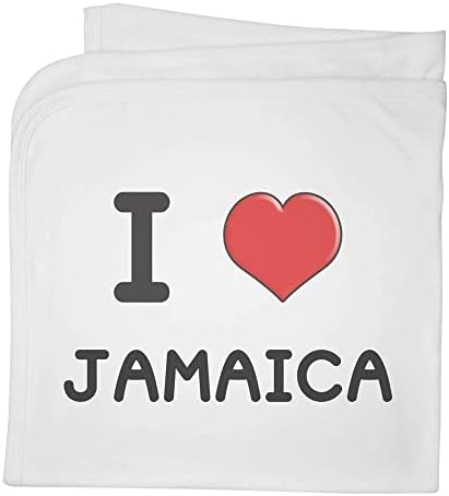 Azeeda 'I Love Jamaica' Cotton Baby Blain / Shawl