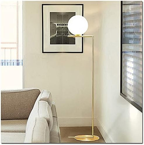 N/A Canto lampos de piso para sala de estar nórdica cromo lâmpada de piso de ouro bola de vidro lâmpada de lâmpada de lâmpada