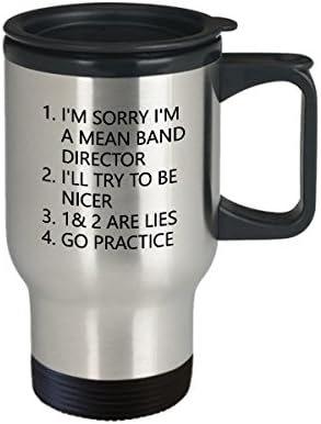 Diretor de banda engraçada MUG Travel - Presente para professor de banda - 14 oz de aço inoxidável parede dupla