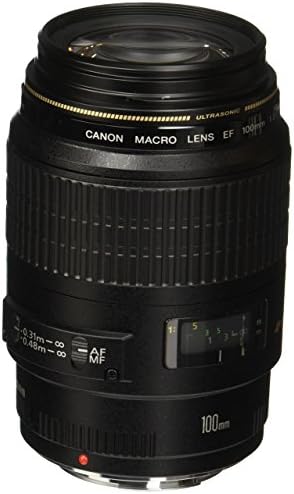 Canon 4657A006-CR EF 100mm f/2.8 Macro USM lente fixa para câmeras SLR, preto